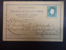 1893, Provisorium Antwort GSK nach Macao, rs. K1 "CANTON SP 16 93", SELTEN !