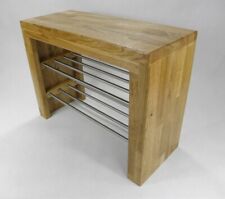 Holzbank Eiche Schuhablage