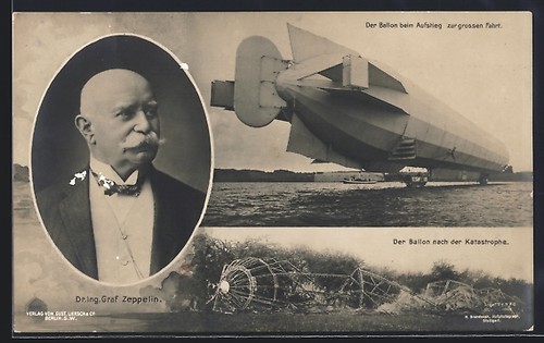 Echterdingen zeppelin - ak, echterdingen,
