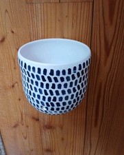 Blumentopf Wie Neu Weiß Blau