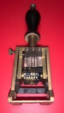 Alter Messing Nummernstempel