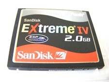 ,, 2GB Compact Flash Card Extreme IV ( 2 GB CF Karte ) SanDisk gebraucht ,,