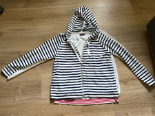 blau-weiß gestreifte Strickjacke mit langem Arm in Größe L von Marc O'Polo