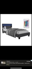 Bett Zu Verkaufen - Farbe Grau - Einzelbett (90x200) - Leicht Zum Zusammen Bauen