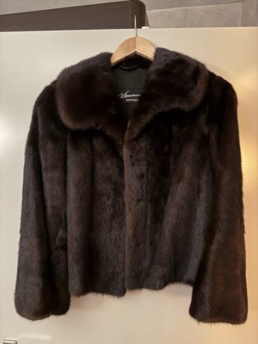 Echte schwarze nerzjacke mit - nerzjacke,