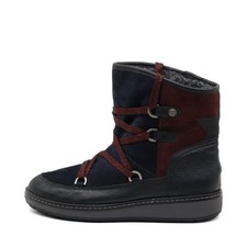 Tommy Hilfiger Damen FW0FW01923 Stiefel Blau Bordeaux Boots Winterstiefel EU 38