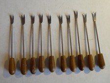 10 Cocktail Party Picker, Bowlespiesse, Partygabeln, Käsepicker 50er Jahre