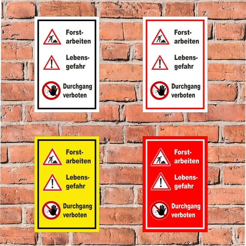 Schild forst forstarbeiten - schild,
