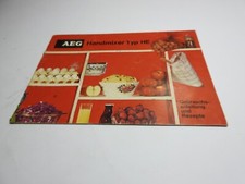AEG Handmixer Typ HE Gebrauchsanweisung 1969