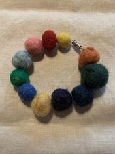 Armband Filzkugeln handgefertigt L= 20 cm