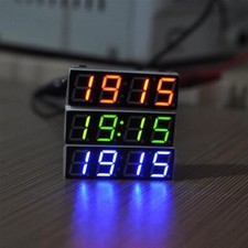 :Mini Auto Digitaluhr Thermometer Voltmeter 3 in 1 leuchtende Fahrzeuguhr
