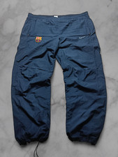 Vintage Nike Barcelona Trackpants Größe XL Blau Y2K Baggy Fit Trainingshose