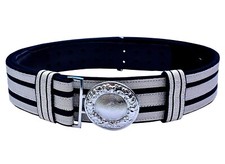 Feldbinde silber mit schwarz