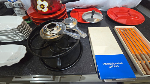 Fleisch fondue set metall - fleisch, fondue-set