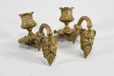 Q45A18- 2x Bronze Wandkerzenhalter 