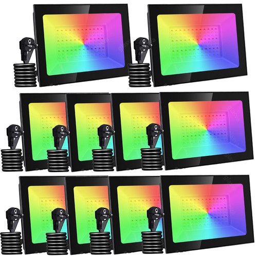 10x 100w rgb - fluter, außen