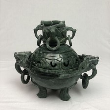 Chinesischer Jade-Weihrauchbrenner Räucherschale Ritualgefäß edle Handarbeit