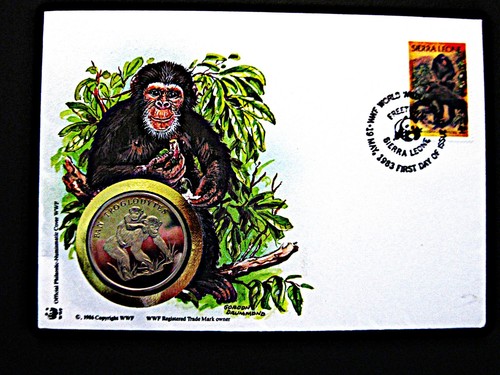 Numisbrief wwf schimpanse - numisbrief,