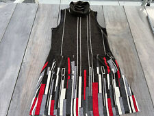 LAVAND Kleid Tunika Gr. L (36-38) grau rot weiß schick zu Leggins o. enger Hose