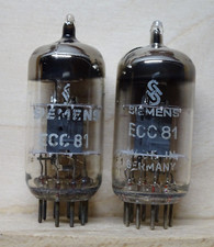 Pair: ECC81 SIEMENS | SEHR GUT ✅ NOS | balanced | VF1 Code Tube Röhre ( 12AT7 )