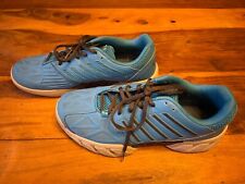 Hallen Tennisschuhe K-Swiss Court Carpet /Teppich Größe 41,5 Blau Glatte Sohle