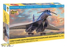 Zvezda 7045 Tupolev Tu-144 - Soviet Supersonic Airliner - 1:144