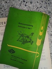 Bedienungsanleitung Feldhäcksler E 066-1 Landmaschinen VEB