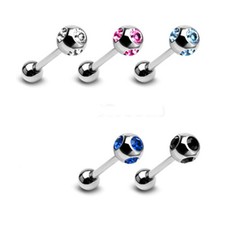 Zungen Piercing Barbell Kugel