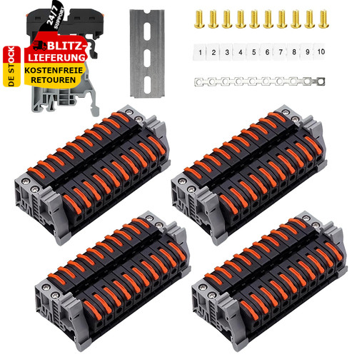 40x reihenklemmen hutschiene - reihenklemmen,