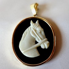 585 gold anhänger - anhänger, onyx