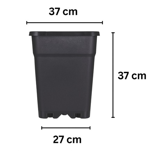 Blumentopf eckig schwarz für - eckig,
