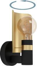 EGLO Wand Außen Deko Leuchte Lampe HAYES Stahl schwarz gold