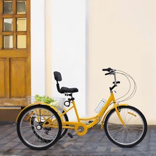 Erwachsene Faltrad 24 Zoll Klappfahrrad 7 Gänge Dreirad Klapprad Folding Bike DE