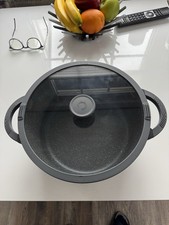 CROFTON Aluguss Kochtopf 28cm; 6,8 Liter mit Glasdeckel - alle Herdarten