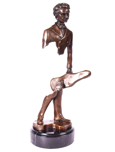 Bronze statue mann mit - mit, violine