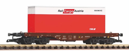 Flachwagen mit container - flachwagen,