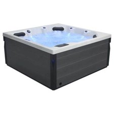 Outdoor-Whirlpool 200x200 cm in grau eco Sterling Silver SPA Außenwhirlpool 