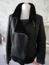 Schwarze lammfelljacke damen