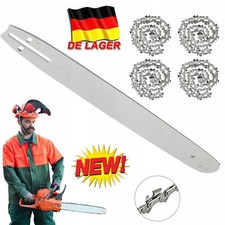 4x Sägeketten + 1 Schwert