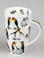 DUNOON Becher, Tasse Henley Ice Pack Pinguine weiß lila Porzellan Formano