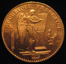 MDS FRANKREICH FRANCE 20 FRANCS 1893 A "STEHENDER GENIUS MIT HAHN", GOLD  #5