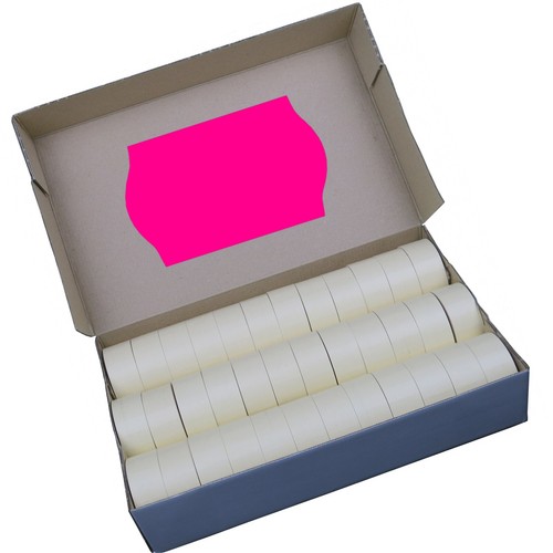 Etiketten 26x16mm pink stark