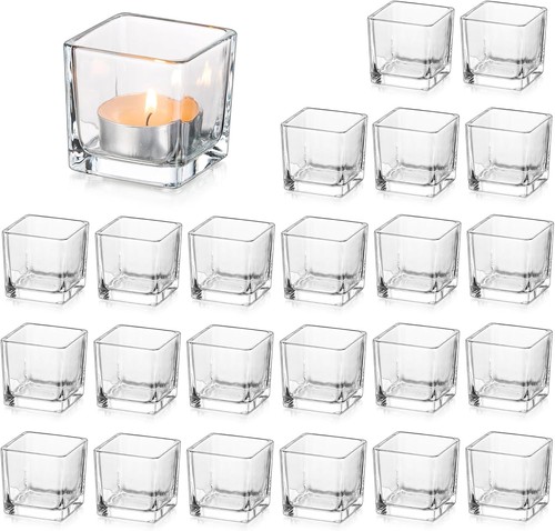 Teelichthalter glas viereckig - teelichthalter,
