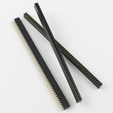 5Pcs Gold Plated 1.27mm Pitch Single Row Female 50 Pin Header Strip PH:3.4mm