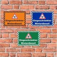 Eingeschränkter Winterdienst