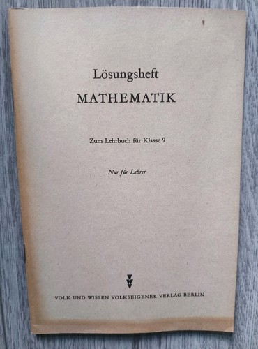 Schulbuch ddr lösungsheft - ddr,