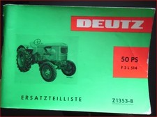 Deutz Schlepper F 3 L 514 Ersatzteilliste