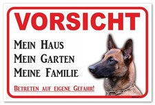 AdriLeo Schild - Achtung Malinois - Mein Haus - Vorsicht Hund Wachhund Mechelaar