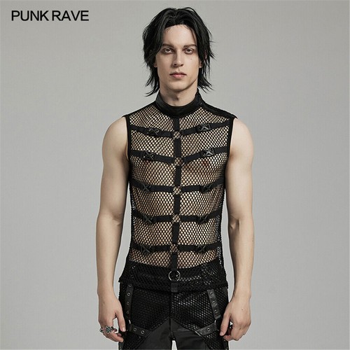 Punk rave men black - rave, mesh