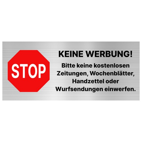 Magnetschild keine werbung - magnetschild,